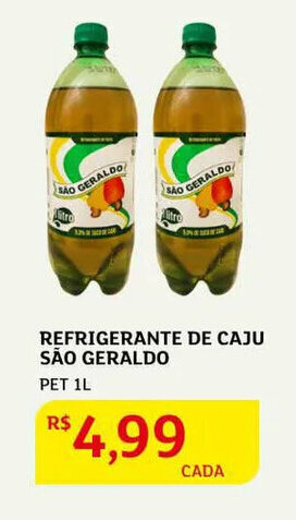 Assaí Atacadista Refrigerante de Caju São Geraldo 1L oferta