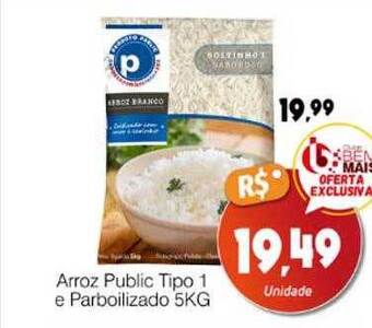 Supermercado Bem Barato Arroz public tipo 1 e parboilizado oferta