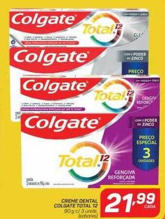 Creme dental colgate total 12