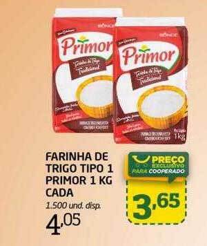Cooper Farinha de trigo tipo 1 primor cada oferta