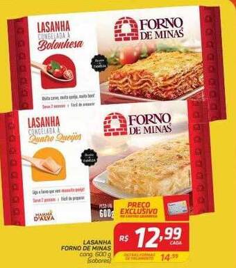 Lasanha forno de minas