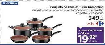 Carrefour Conjunto de panelas turim tramontina oferta