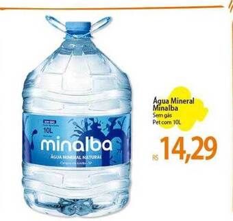 Atacadão Água mineral minalba sem gás pet com 10l oferta
