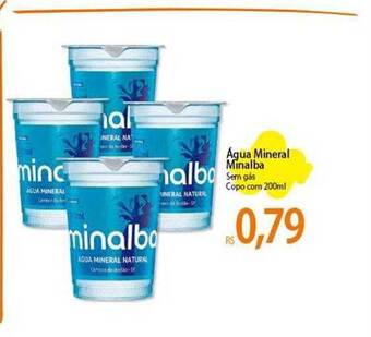 Atacadão Água mineral minalba sem gás copo com 200ml oferta