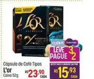 Muffato Cápsulas de café tipos l'or leve 3 pague 2 oferta