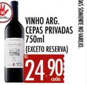 Supermercados Avenida Vinho arg. cepas privadas oferta