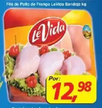 Supermercados Guanabara Filé de Peito de Frango LeVida Bandeja 1kg oferta