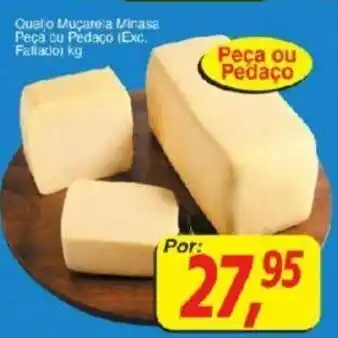 Supermercados Guanabara Queijo Muçarela Minasa Peça ou pedaço 1kg oferta