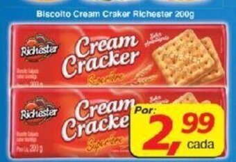 Supermercados Guanabara Biscoito Cream Cracker Richester 200g oferta