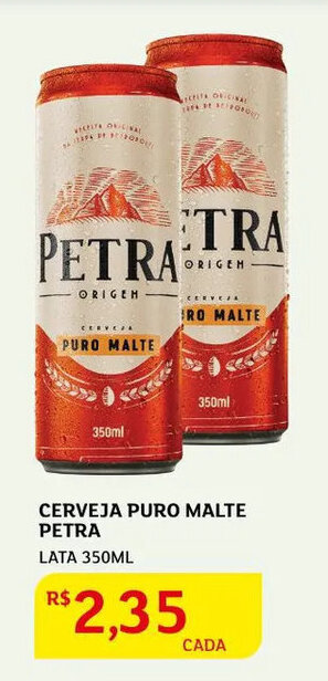 Assaí Atacadista Cerveja Puro Malte Petra 350ml oferta