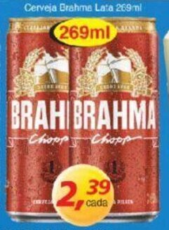 Supermercados Guanabara Cerveja Brahma lata 269ml oferta