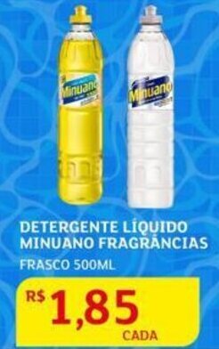 Assaí Atacadista Detergente Líquido Minuano Frag. 500ml oferta