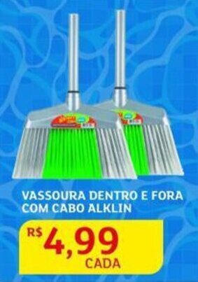 Assaí Atacadista Vassoura Dentro e fora com cabo Alklin oferta