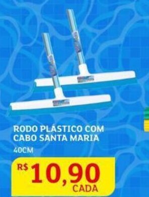 Assaí Atacadista Rodo Plástico com cabo Santa Maria 40cm oferta
