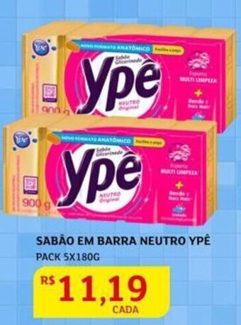 Assaí Atacadista Sabão em Barra Neutro Ypê 5x180g oferta