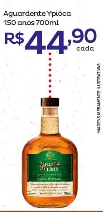 Super Lagoa Aguardente Ypioca 150 Anos 700ml oferta