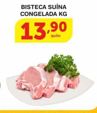Roldão Bisteca suína congelada kg oferta