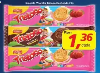 Supermercados Guanabara Biscoito Vitarella Treloso Recheado 74g oferta