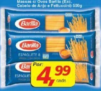 Supermercados Guanabara Massas c/ Ovos Barilla 500g oferta
