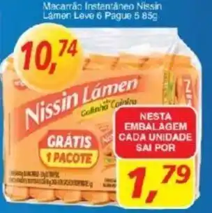 Supermercados Guanabara Macarrão Instantáneo Nissin Lamen Leve 6 pague 5 85g oferta