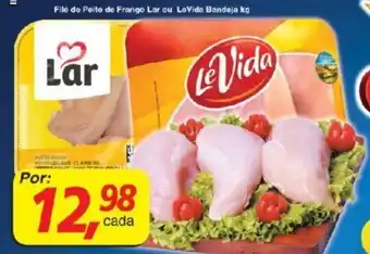 Supermercados Guanabara Filé de Peito de frango Lar ou LeVida Bandeja 1kg oferta