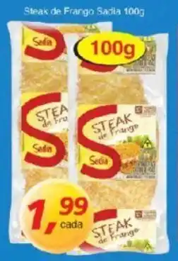 Supermercados Guanabara Steak de Frango Sadia 100g oferta