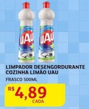 Assaí Atacadista Limpador desengordurante Cozinha Limão Uau 500ml oferta