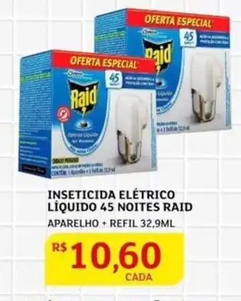 Assaí Atacadista Inseticida Elétrico líquido 45 Noites Raid 32.9ml oferta