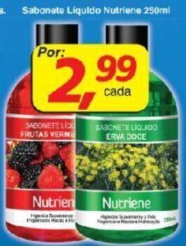 Supermercados Guanabara Sabonete Líquido Nutriene 250ml oferta