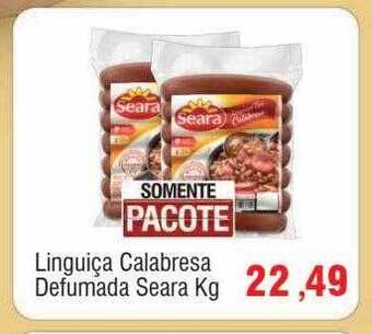 Spani Atacadista Linguiça calabresa defumada seara oferta