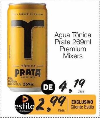 Supermercado Dalben Agua tônica prata premium mixers oferta