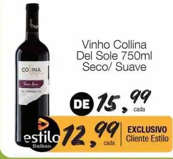 Supermercado Dalben Vinho collina del sole seco suave oferta