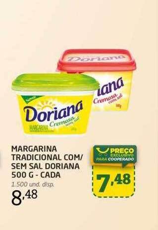 Cooper Margarina tradicional com-sem sal doriana oferta