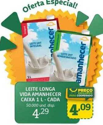 Cooper Leite longa vida amanhecer caixa oferta