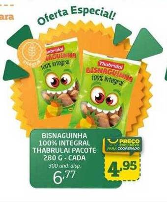 Cooper Bisnaguinha 100% integral thabrulai pacote oferta