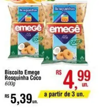 Fort Atacadista Biscoito Emegê Rosquinha Coco 600g oferta