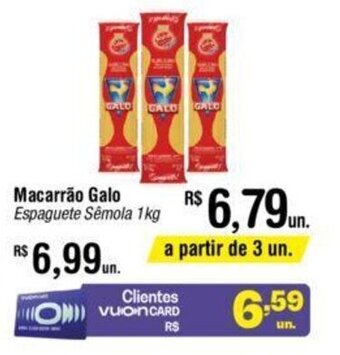 Fort Atacadista Macarrão Galo 1kg oferta
