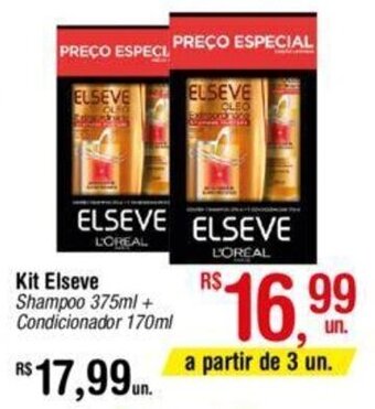 Fort Atacadista Kit Elseve Shampoo 375ml + Condicionador 170ml oferta