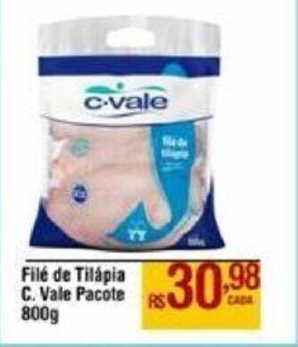Max Atacadista Filé de Tilápia C.Vale pacote 800g oferta