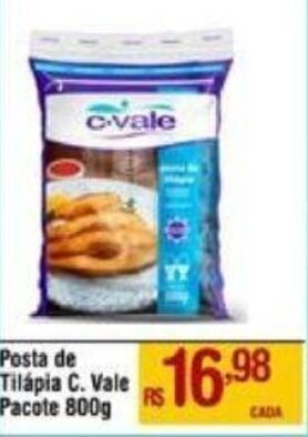 Max Atacadista Posta de Tilápia C.Vale pacote 800g oferta