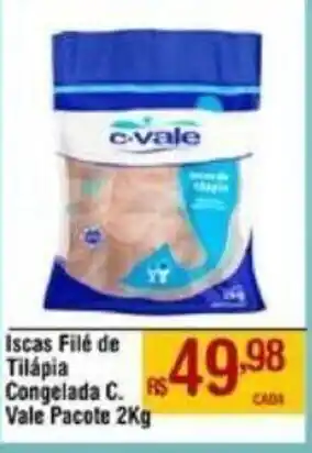 Max Atacadista Iscas Filé de Tilápia congelada C.Vale pacote 2kg oferta