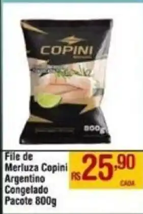 Max Atacadista Filé de Merluza Copini Argentino Congelado pacote 800g oferta