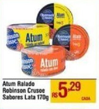 Atum Ralado Robinson Crusoe sabores lata 170g