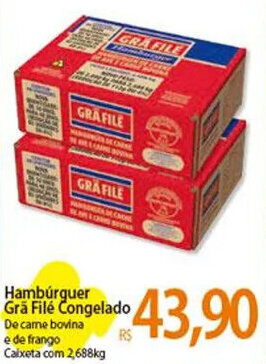 Atacadão Hambúrguer Grã Filé Congelado oferta