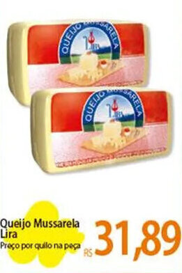 Atacadão Queijo Mussarela Lira 1kg oferta