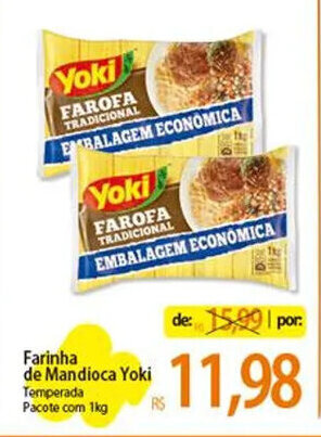 Atacadão Farinha de Mandioca Yoki 1kg oferta
