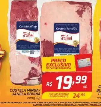 Costela minga/ janela bovina
