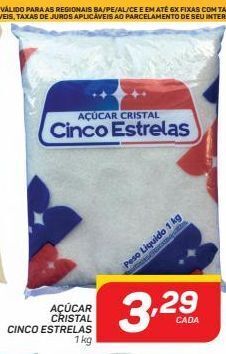 GBarbosa Açúcar cristal cinco estrelas oferta