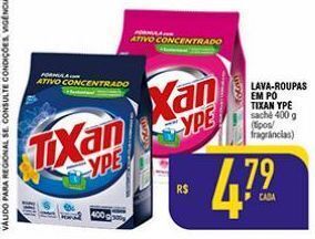 Mercantil Rodrigues Lava roupas em pó tixan ypê 400g oferta