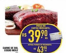 Mercantil Rodrigues Carne de sol coxão mole kg oferta